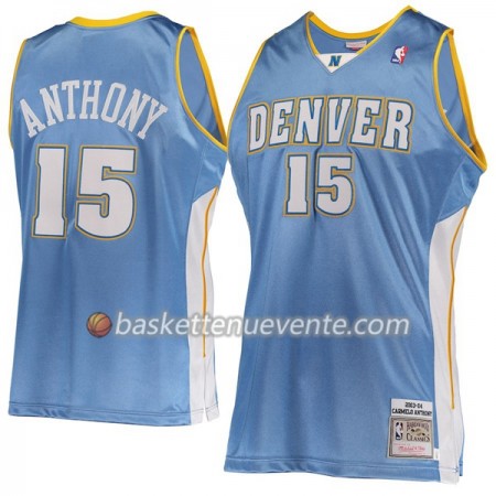 Maillot Basket Denver Nugget Carmelo Anthony 15 Hardwood Classics Bleu Swingman - Homme